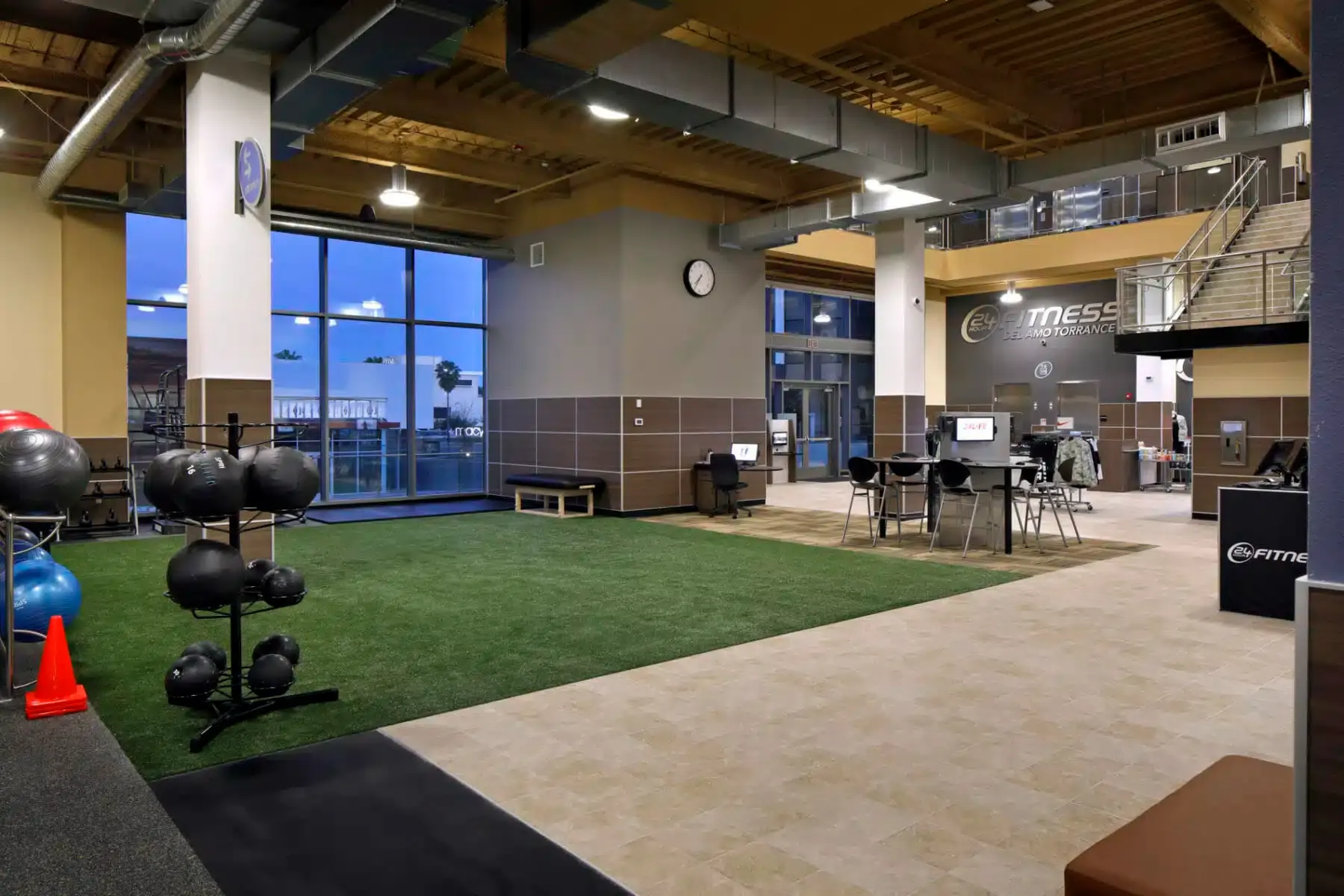 Completed training area at 24 Hour Fitness