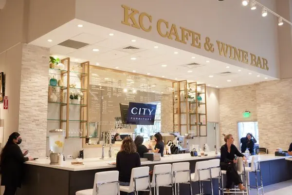 Cafe and wine bar within a City Furniture store