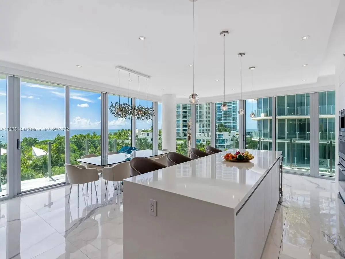 Bright residential kitchen and living space